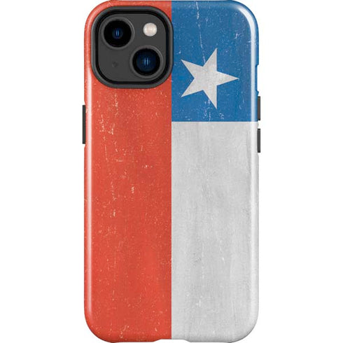 Chile Flag Distressed iPhone 15 Plus Impact Case